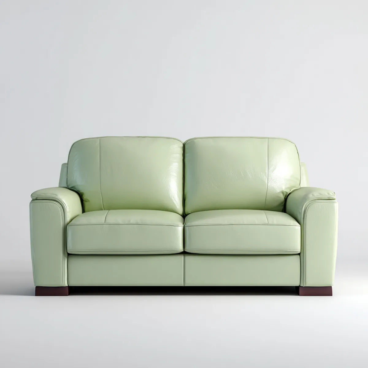 Divano 2 posti verde salvia in pelle sintetica PU rettangolare 160 x 90 x 90 cm